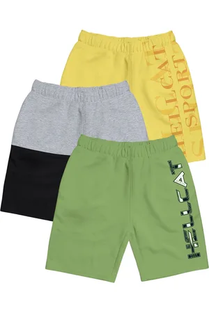 HELLCAT Girls Pack Of 3 Mid-Rise Cotton Sports Shorts