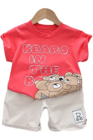 Stylecast Unisex Kids Pure Cotton Printed T-shirt with Shorts