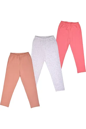 Nino Bambino Girls Pack Of 3 Solid Ankle-length Leggings