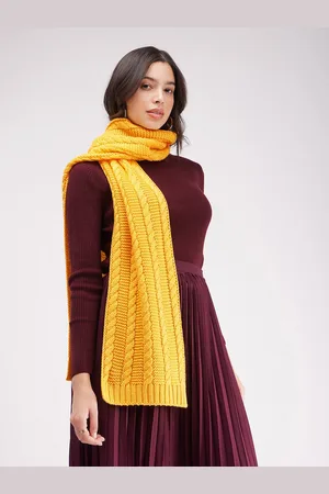 FableStreet Cable Knit Textured Stretchable Muffler