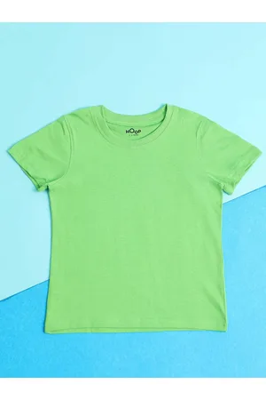 HOOP Girls Round Neck Regular Fit Cotton Casual T-shirt