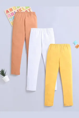 Nino Bambino Girls Pack Of 3 solid Cotton leggings