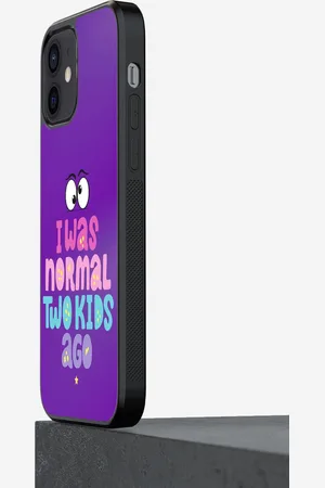 macmerise Normal Two Kids Ago Printed iPhone 12 Phone Bumper Case Cover