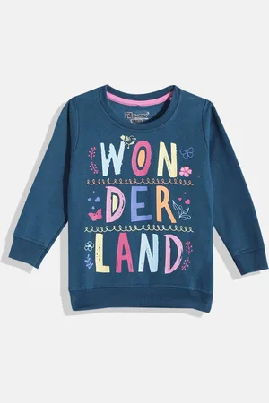 Eteenz Girls Typography Printed Round-Neck Premium Cotton Sweatshirt