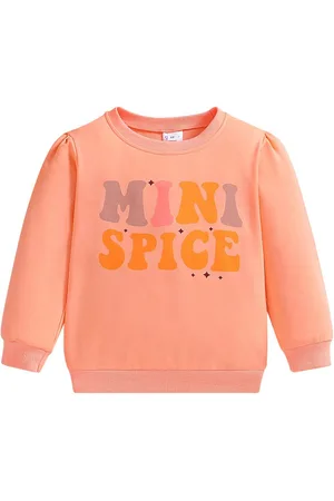 Stylecast Girls Pink Typography Printed Cotton Pullover Sweatshirt