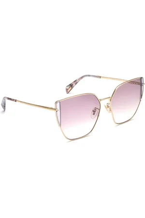 Police Women Butterfly Sunglasses with UV Protected Lens SPLL38K57594YSG-Gold
