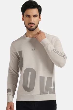 Blackberrys Typography Printed Cotton Pullover Sweatshirt