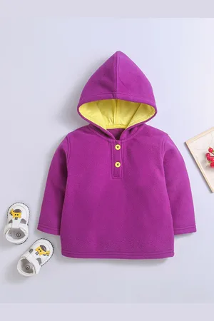 Nino Bambino Unisex Kids Purple Solid Sweatshirt