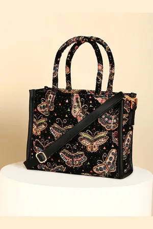 DEEBACO Self Design Zip Detail Handheld Bag