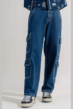 FREAKINS Men Straight Fit Pure Cotton High-Rise Jeans