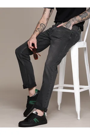WROGN Men Straight Fit Light Fade Stretchable Jeans