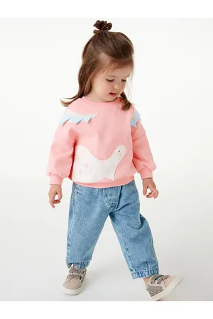 Stylecast Girls Pink Cotton Pullover Sweatshirt