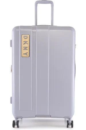 DKNY CITY BLOCK Range White Silver and Gold 28" Large Hard Trolley Bag