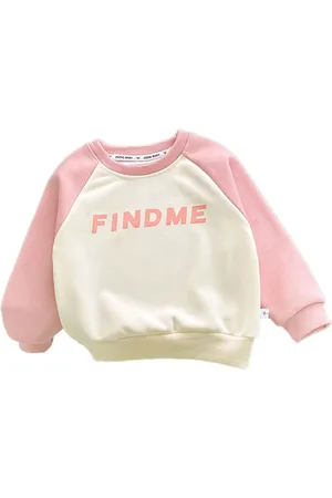 Stylecast Girls Pink Typography Printed Sweatshirt