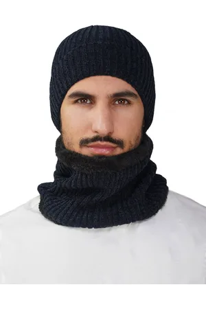 iSWEVEN Unisex Self Design Woollen Beanie