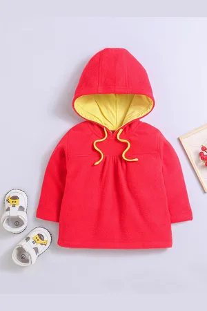 Nino Bambino Unisex Kids Red Hooded Sweatshirt