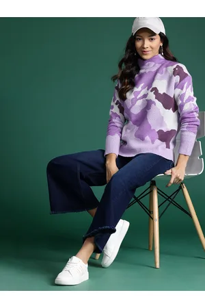DressBerry Women Camouflage Acrylic Pullover