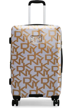 DKNY DECO SIGNATURE Range White nd Gold 24" Medium Hard Trolley Bag