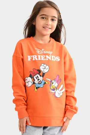 BONKIDS Girls Mickey & Friends Printed Cotton Pullover