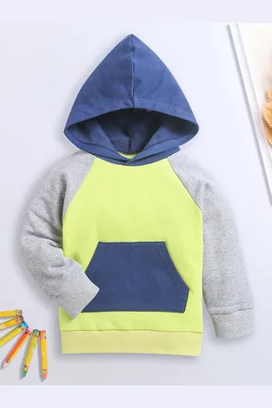 Nino Bambino Boys Colourblocked Pure Cotton Hooded Pullover