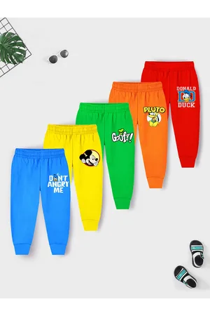YK Infants Boys Pack of 5 Disney Graphic Printed Cotton Joggers