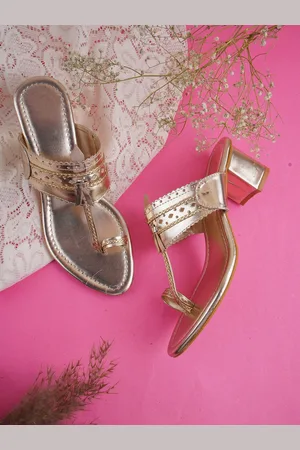 TRY ME Embellished One Toe Block Heels
