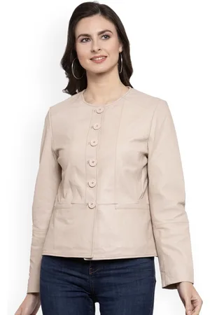 Beaver Collarless Lightweight Rapid-Dry Leather Jacket