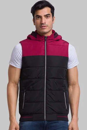 Parx Men Colourblocked Hooded Padded Jacket