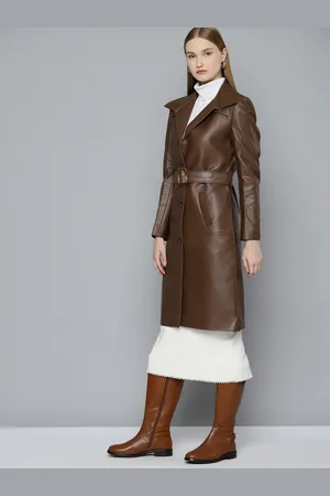 Chemistry Faux Leather Overcoat