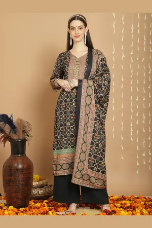 Stylee Lifestyle Printed Pashmina Unstitched Dress Material