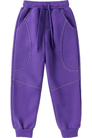 Stylecast Kids Purple Mid Rise Cotton Joggers
