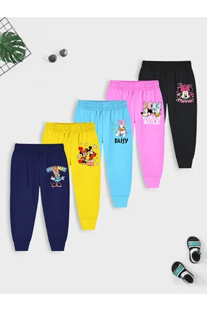 YK Pack of 5 Infant Girls Printed Joggers