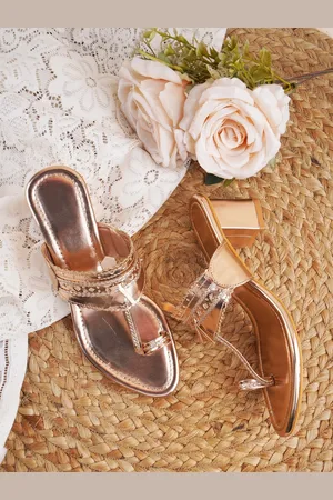 TRY ME Embellished One Toe Block Heels