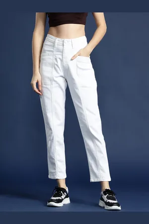 Mast & Harbour Women Boyfriend Fit High-Rise Stretchable Jeans