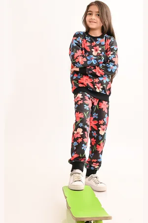 BONKIDS Girls Printed Pure Cotton Top with Pyjamas