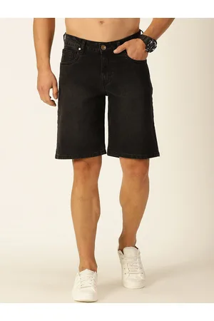 Mast & Harbour Men Washed Slim Fit Denim Shorts
