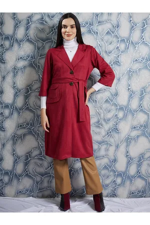 ATHENA Notched Lapel Suede Coats