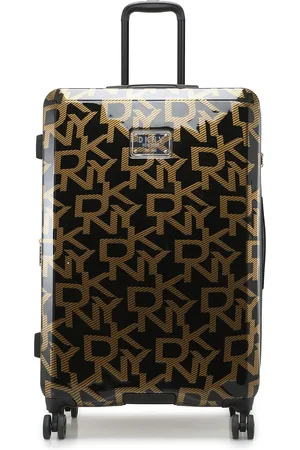 DKNY DECO SIGNATURE Range Black and Gold 28" Large Hard Trolley Bag