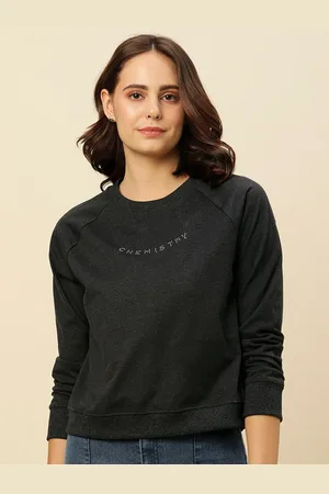 Chemistry Raglan Sleeves Brand Logo Printed Cotton Pullover Sweatshirt