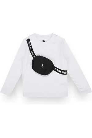 Ralph Lauren Boys Round Neck Cotton T-shirt With Attached Fanny Pack