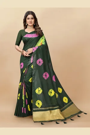 DIVASTRI Tie and Dyed Pure Cotton Jamdani Saree