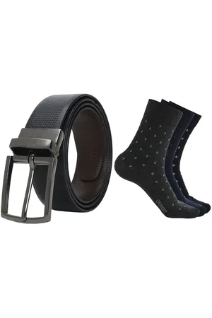 CRUSSET Men Belt & Socks Combo Accessory Gift Set