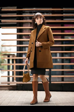 DressBerry Double-Breasted Longline Pea Coat