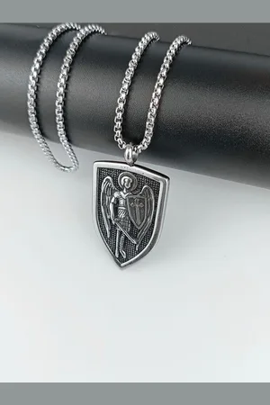 Meenaz Men Silver-Plated Textured Evil Eye Charm Pendant With Chain