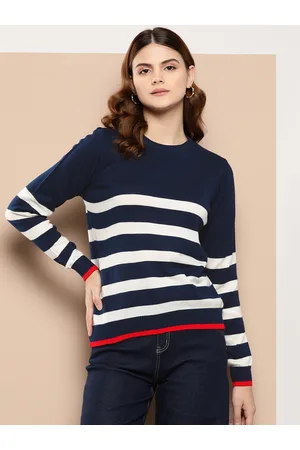 Invictus Women Striped Acrylic Pullover
