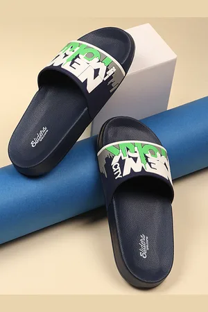 Welcome Boys Navy Blue Sliders
