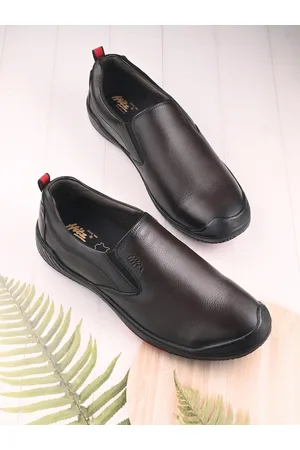 Hitz Men Round Toe Leather Driving Shoes