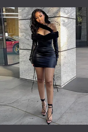 LULU & SKY Off Shoulder Bodycon Dress