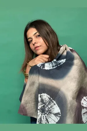 BUTA BUTI Tie Dye Printed Cotton Stole