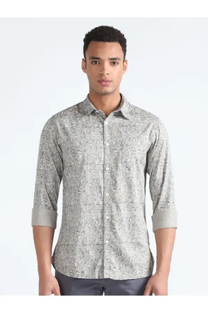 Flying Machine Slim Fit Ethnic Motifs Printed Pure Cotton Casual Shirt